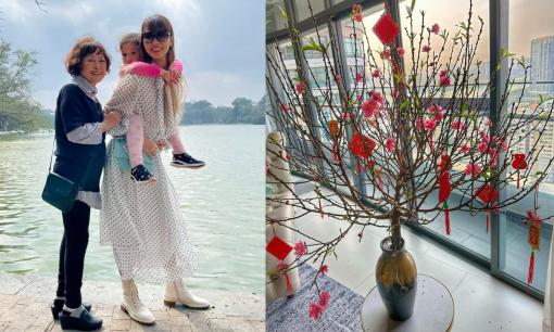 Siêu mẫu Hà Anh khoe không gian đón Tết, cho biết năm nay cả gia đình không ra Hà Nội đón xuân