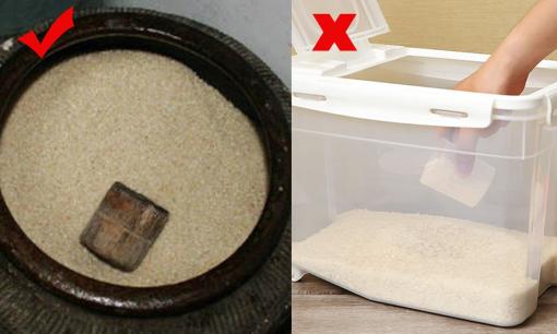 'Gạo trong thùng gốm giàu 3 họ, gạo đựng thùng nhựa khó 3 đời', ngày nay nhiều người đựng trong thùng nhựa có sao không? 