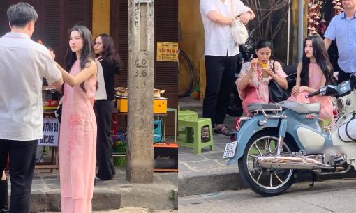 Á hậu Phương Nhi bị bắt gặp khi dạo phố, nhan sắc qua camera thường gây thương nhớ 