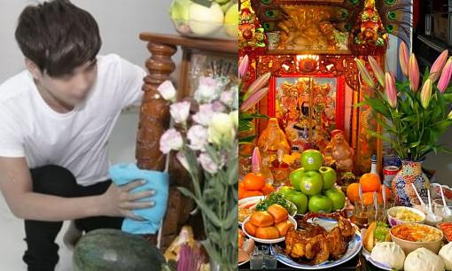 Nên lau bàn thờ Thần Tài bằng thứ nước nào để hút tài lộc? Dùng nước lã có được không? 