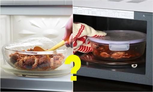 Cho hộp đồ ăn vào lò vi sóng nên đóng nắp hay mở nắp? Rất nhiều người vẫn đang làm sai!