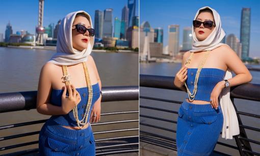 Ca sĩ Đinh Hiền Anh khoe vẻ trẻ trung ở tuổi U50 tại Thượng Hải