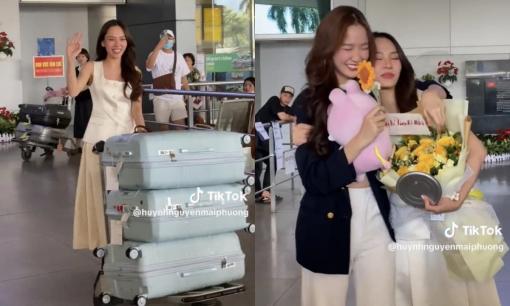 Mai Phương về Việt Nam sau khi trượt top 12 Miss World 2024, một chị em thân thiết vẫn vắng mặt