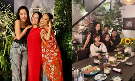 Hai đàn em Đoan Trang và Lưu Hương giang 'đột nhập' sang nhà mừng sinh nhật, phản ứng của diva Hồng Nhung thế nào? 