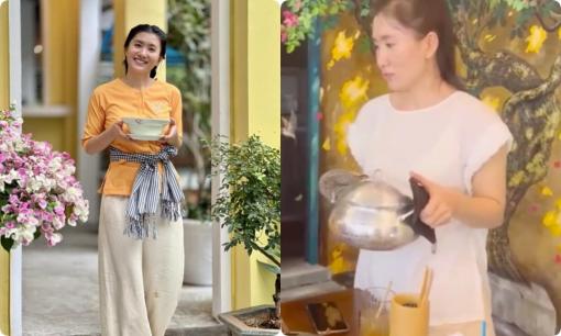 Nữ chính của Cổng mặt trời bán bún bò Huế, tự tay bưng bê cho khách
