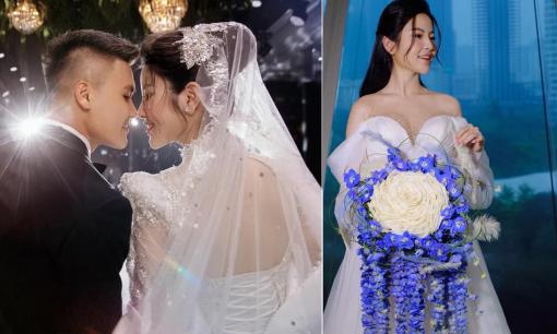 Đám cưới Quang Hải và Chu Thanh Huyền lần hai ở Hà Nội: Cô dâu cầm hoa cưới 'độc nhất vô nhị', chuẩn bị đón con trai đầu lòng 