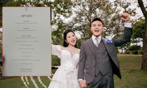 Thực đơn đám cưới Quang Hải - Chu Thanh Huyền lần hai có gì? 