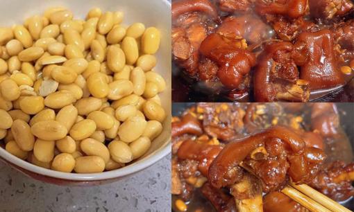 Cách hầm chân giò lợn om đậu nành bổ dưỡng và giàu collagen