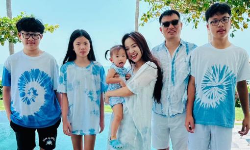 Vân Hugo hiếm hoi khoe hai con riêng của chồng, bật mí về bí quyết giữ gìn hòa thuận trong gia đình