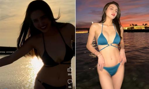Em gái Công Vinh phô ba vòng nóng bỏng với bikini, soi đến khoảnh khắc camera thường còn choáng hơn
