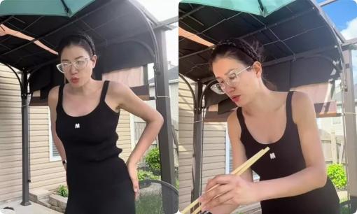 Trang Trần ăn cá khô tại Mỹ, tiết lộ gầy đi nhiều