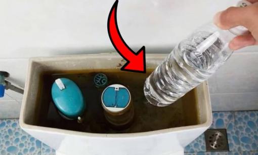 Để chai nhựa vào bể chứa nước của bồn cầu, tiết kiệm tiền hiệu quả nhà nào cũng cần