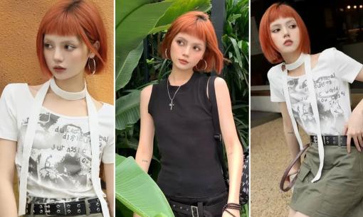 Kiểu tóc nữ được ưa chuộng nhất hè này, tóc bob nhuộm màu cam và phần mái ở trên lông mày