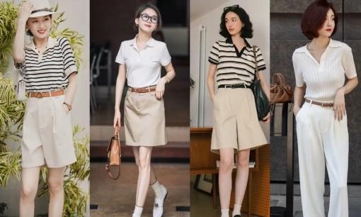 Cách mặc áo sơ mi polo vừa thời trang vừa “đắt tiền” và trông rất đẹp khi kết hợp với váy và quần 