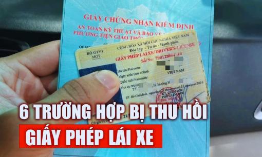 Từ tháng 6/2024: 6 trường hợp sẽ bị thu hồi GPLX, nếu vi phạm điều này sẽ không được cấp bằng trong 5 năm