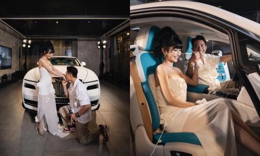 Đại gia Minh Nhựa tái hiện màn cầu hôn vợ lần nữa nhưng chiếm spotlight lại là xế hộp 20 tỷ hạng sang