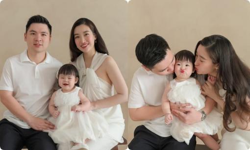 Ảnh con gái bị chụp lén quá mờ, Đỗ Mỹ Linh tung luôn hình sắc nét chứng minh con gái giống ai?