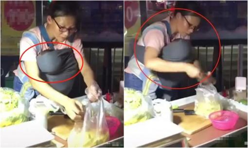 Nữ chủ quán chợ đêm treo 'túi vải lớn' trước ngực để buôn bán, khách hàng nhìn kỹ và hét lớn: 'Thêm một đơn hàng nữa'