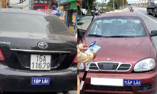 Xe tập lái có gắn biển tập lái chạy sai luật có bị xử phạt không? Nếu xử phạt thì xử phạt người học lái hay giáo viên?