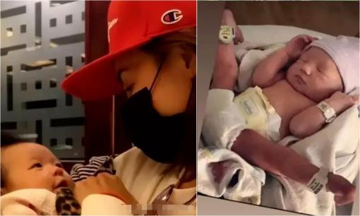 Trương Bá Chi đăng ảnh con thứ 4, chân của cô bé hếch lên tận eo, mũi giống bố?