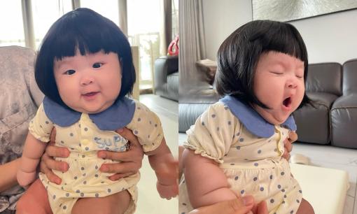 Con gái Sam được mẹ cho đội tóc giả, đã là 'thánh meme nhí' nay còn hài hước gấp bội lần 