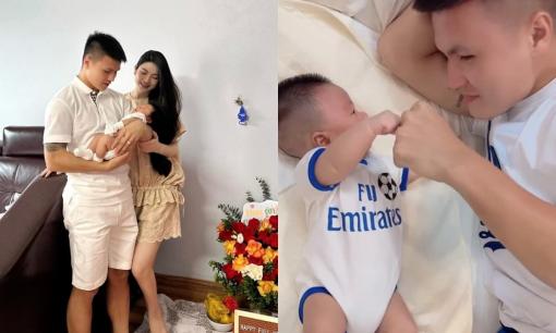 Cầu thủ Quang Hải khoe khoảnh khắc nô đùa cùng quý tử, chính thức gia nhập hội ông bố nghiện con của Vbiz