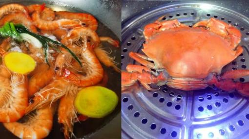 Hấp tôm, cua thời gian bao lâu thì ngon?