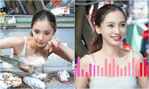 Không còn là đại minh tinh, Angelababy đứng bán thịt nướng ngoài vỉa hè, nhan sắc nhìn như thủa đôi mươi