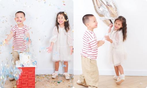 Cặp sinh đôi của Hà Hồ nhắng nhít trong ảnh mừng tuổi mới, lấy tiền mừng để làm điều này