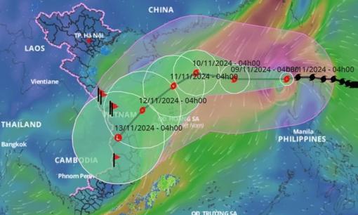 Bão số 7 giật cấp 17 vào biển đông, đường đi thế nào? Bao giờ vào đất liền?
