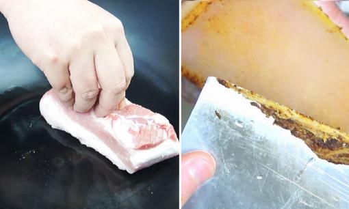 Thịt lợn mua về còn đầy lông, đừng cạo hay nướng trên lửa, dạy bạn một phương pháp bì sẽ sạch bóng, không còn 1 sợi lông