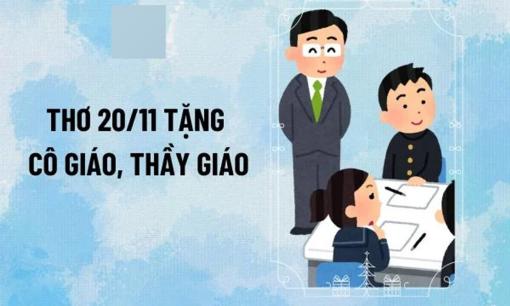 Thơ hay chúc mừng thầy cô ngày 20/11