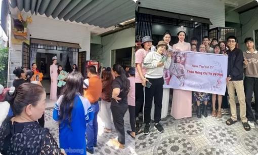 Hoa hậu Thanh Thủy được đón tiếp theo kiểu bình dân nhưng nhắng nhít khi về nhà, lộ tên thân mật siêu cưng