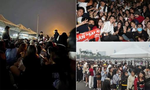 Concert 'Anh trai say hi' tại Hà Nội trước giờ G: Fans xếp hàng cả ngày dưới trời mưa lạnh trước SVĐ Mỹ Đình