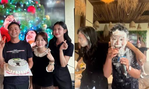 Thuỳ Tiên 'úp sọt' mừng sinh nhật Quang Linh Vlogs đầy bất ngờ, nàng hậu có hành động khoác vai tình cảm gây thích thú