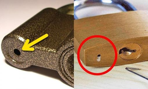 Ổ khóa của bạn có lỗ nhỏ này không? Hóa ra nó có 2 công dụng vô cùng hữu ích, ít người biết