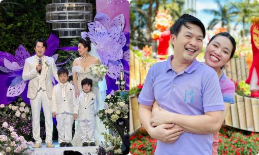 Lê Khánh được bạn đời cầu hôn giữa dàn sao, chú rể nói một câu khiến ai nấy bật cười