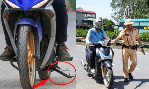 Mức phạt cao nhất lỗi không gạt chân chống khi lái xe máy từ năm 2025