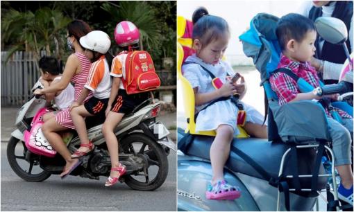 Người điều khiển xe máy chở theo trẻ em phải nhớ kĩ điều này, kẻo bị CSGT phạt lên tới 14 triệu