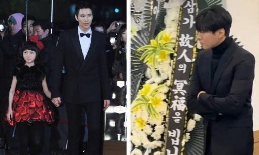 Tài tử 'Trái tim mùa thu' liên tục rơi nước mắt trong tang lễ của nữ diễn viên Kim Sae Ron