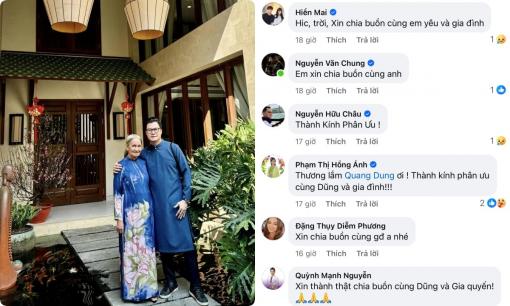 Mẹ ca sĩ Quang Dũng qua đời, dàn sao chia buồn