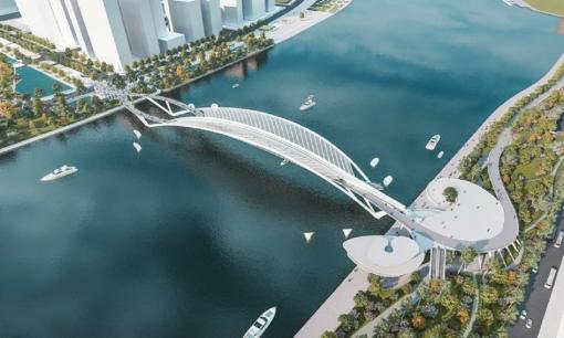 Cầu đi bộ 1.000 tỷ đồng qua sông Sài Gòn chính thức khởi công