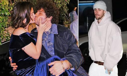 Selena Gomez và Benny Blanco trao nhau nụ hôn nồng cháy như lời đáp trả Justin Bieber khi chế giễu lễ đính hôn của cô