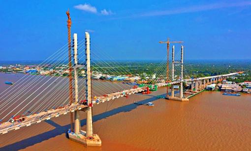 Chỉ 4 tháng nữa, cây cầu gần 7.000 tỷ đồng cách cầu dây văng đầu tiên do Việt Nam thiết kế 3,8km sẽ đưa vào vận hành