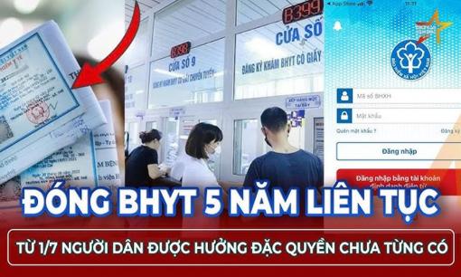 Bắt đầu từ 1/7: Hàng triệu người hưởng thêm 3 quyền lợi quan trọng này nếu đóng bảo hiểm y tế 5 năm liên tục