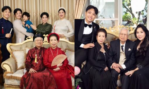 NSND Hồng Vân chia sẻ bộ ảnh kỷ niệm đám cưới kim cương của bố mẹ, khung ảnh đại gia đình bốn thế hệ thu hút sự chú ý