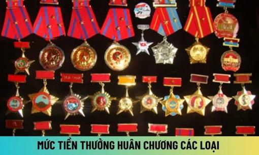 Quy định về mức tiền thưởng Huân chương các loại từ tháng 7/2025