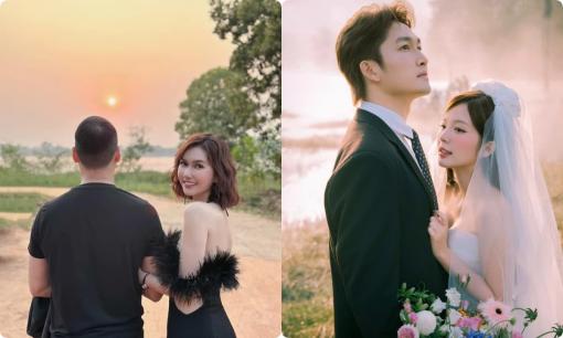 Đình Tú tung ảnh cưới như mơ, tình cũ cũng tung bằng chứng không 'mượn chồng'