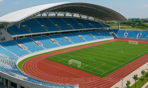 Hơn 1 tháng tới, Việt Nam sẽ đón thêm 1 sân vận động mới, sức chứa 7.000 chỗ ngồi