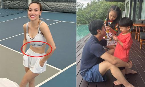 Sao Việt 27/7: Hồ Ngọc Hà lộ eo nhỏ 'siêu thực'; Cường Đô La cho con dán hình lên mặt 